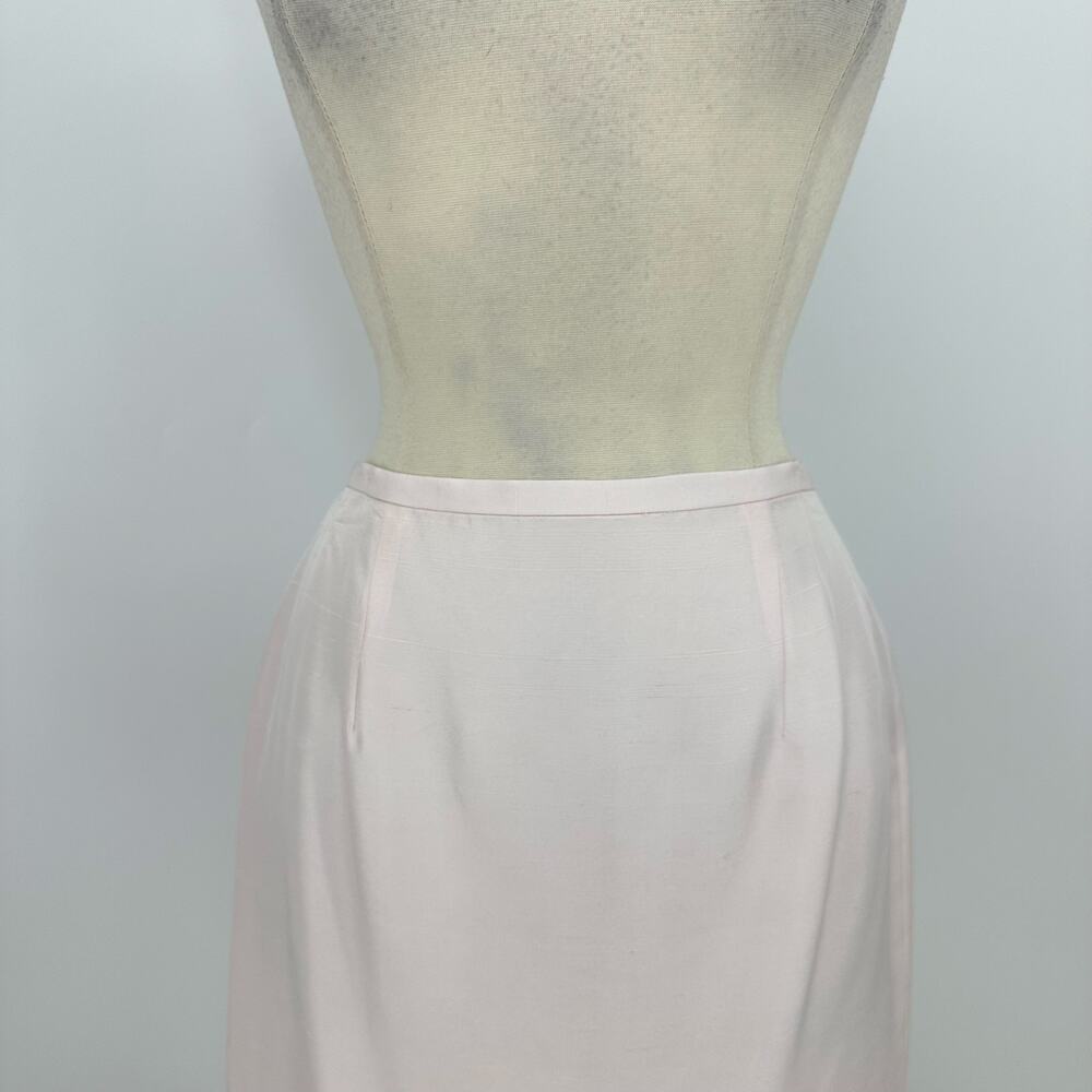 Vintage Daved Warren Womens 10 Skirt Vest Silk Suit Pastel Pink Embroidered - Picture 11 of 16